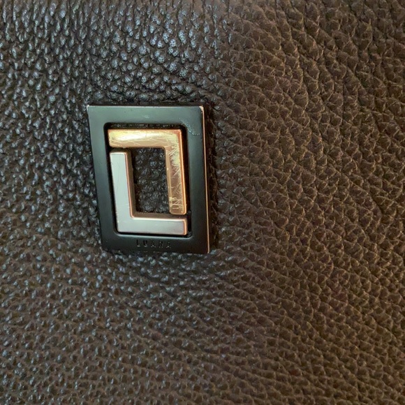 Luana black pebbled leather Italian purse - Picture 2 of 7